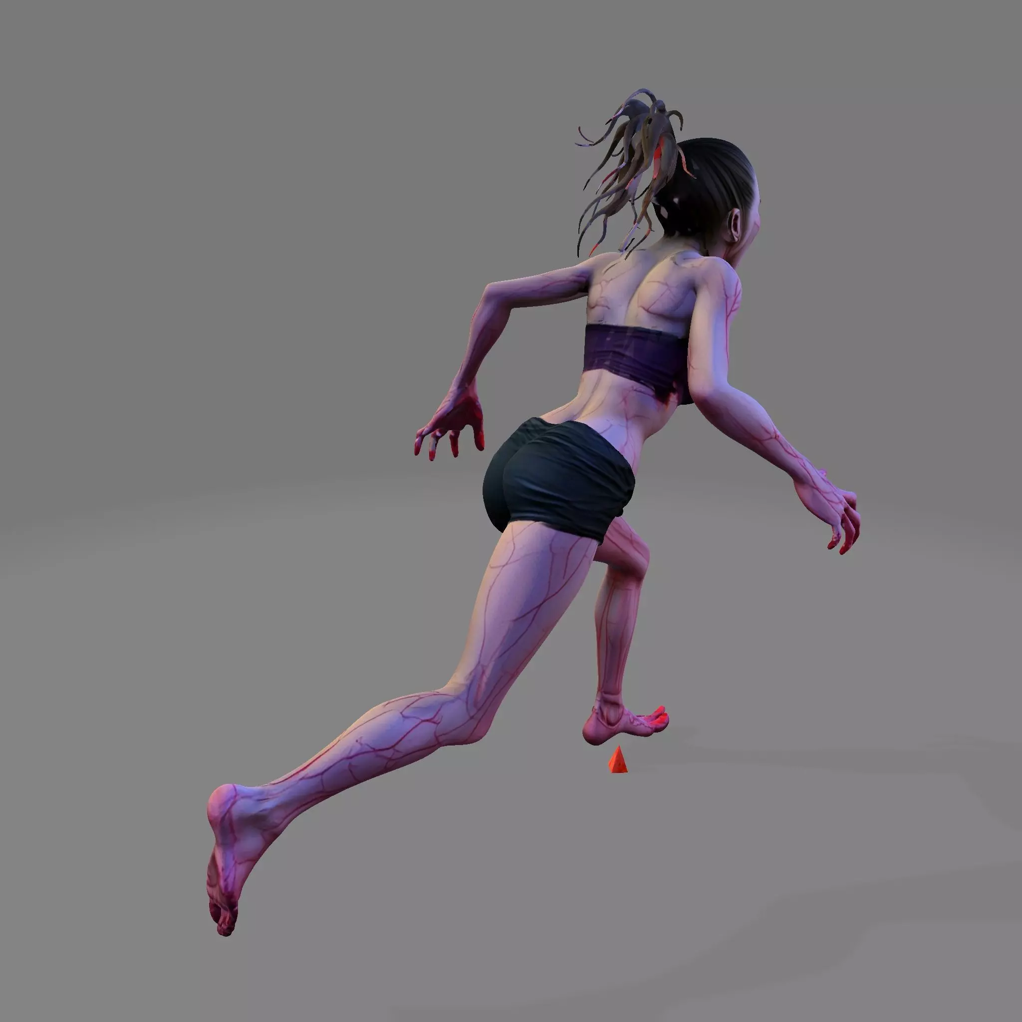 Cursed Sprinter Stylized Horror Runner 3D Model 3D print model_8