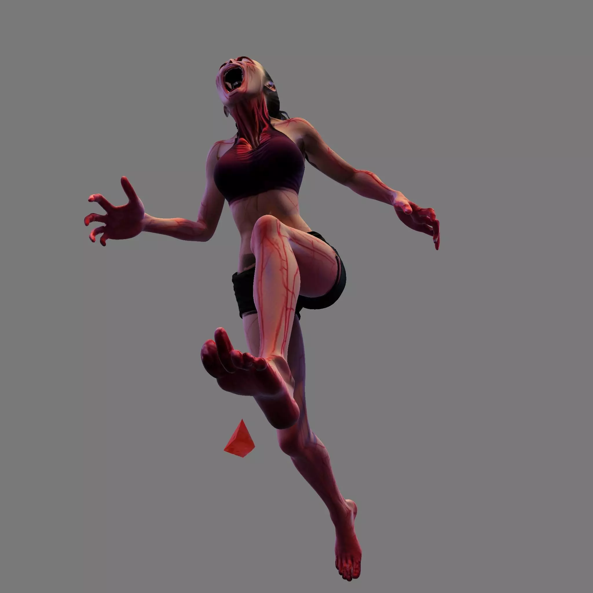Cursed Sprinter Stylized Horror Runner 3D Model 3D print model_14