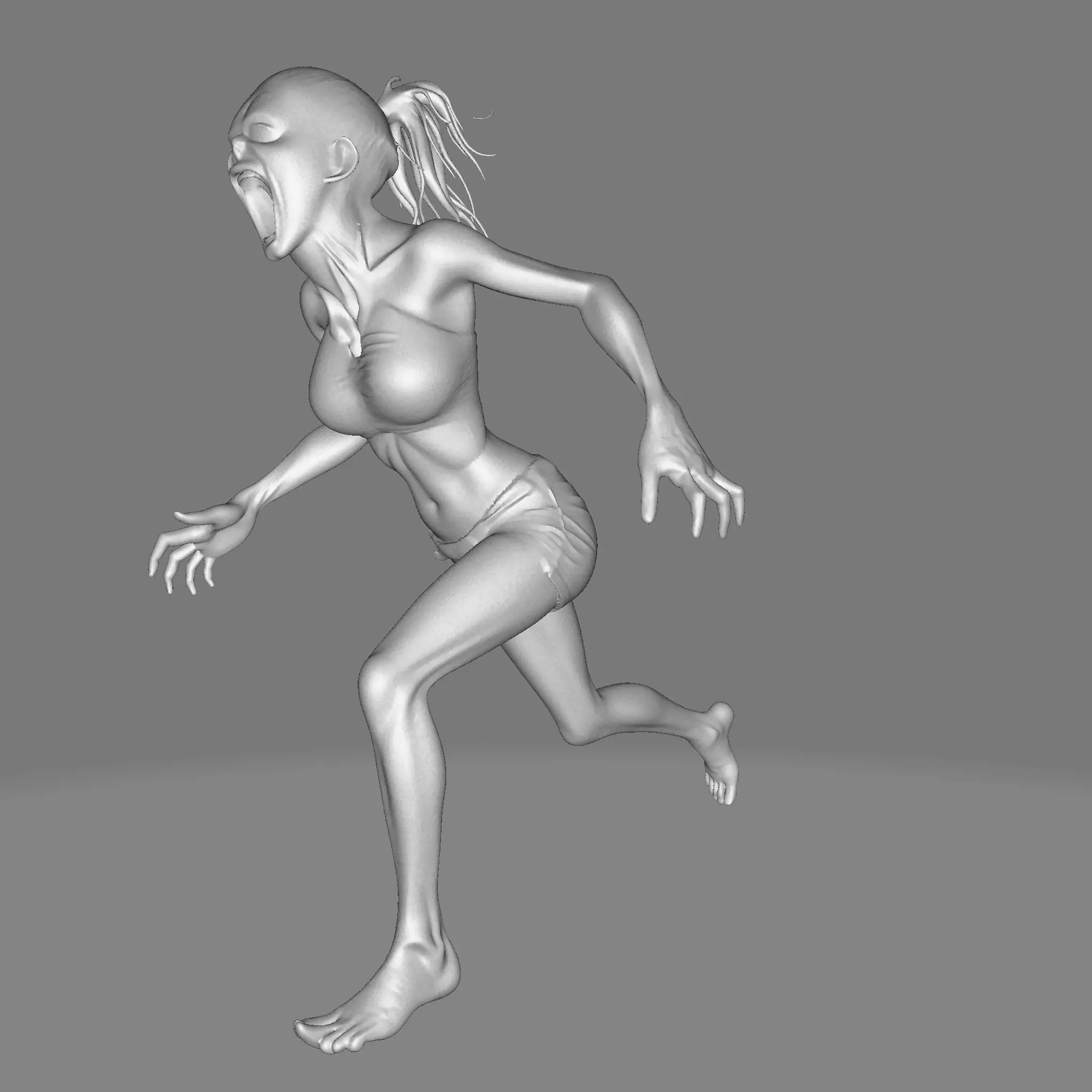 Cursed Sprinter Stylized Horror Runner 3D Model 3D print model_34