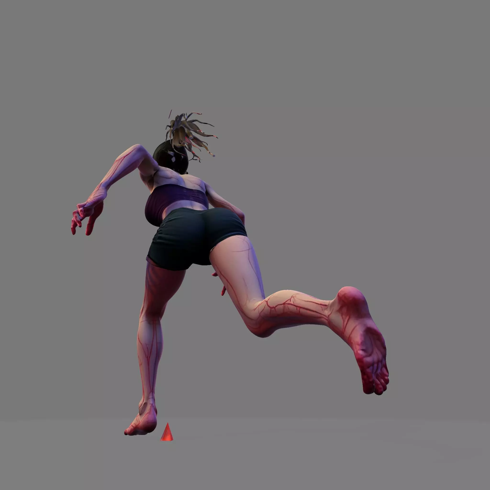 Cursed Sprinter Stylized Horror Runner 3D Model 3D print model_6