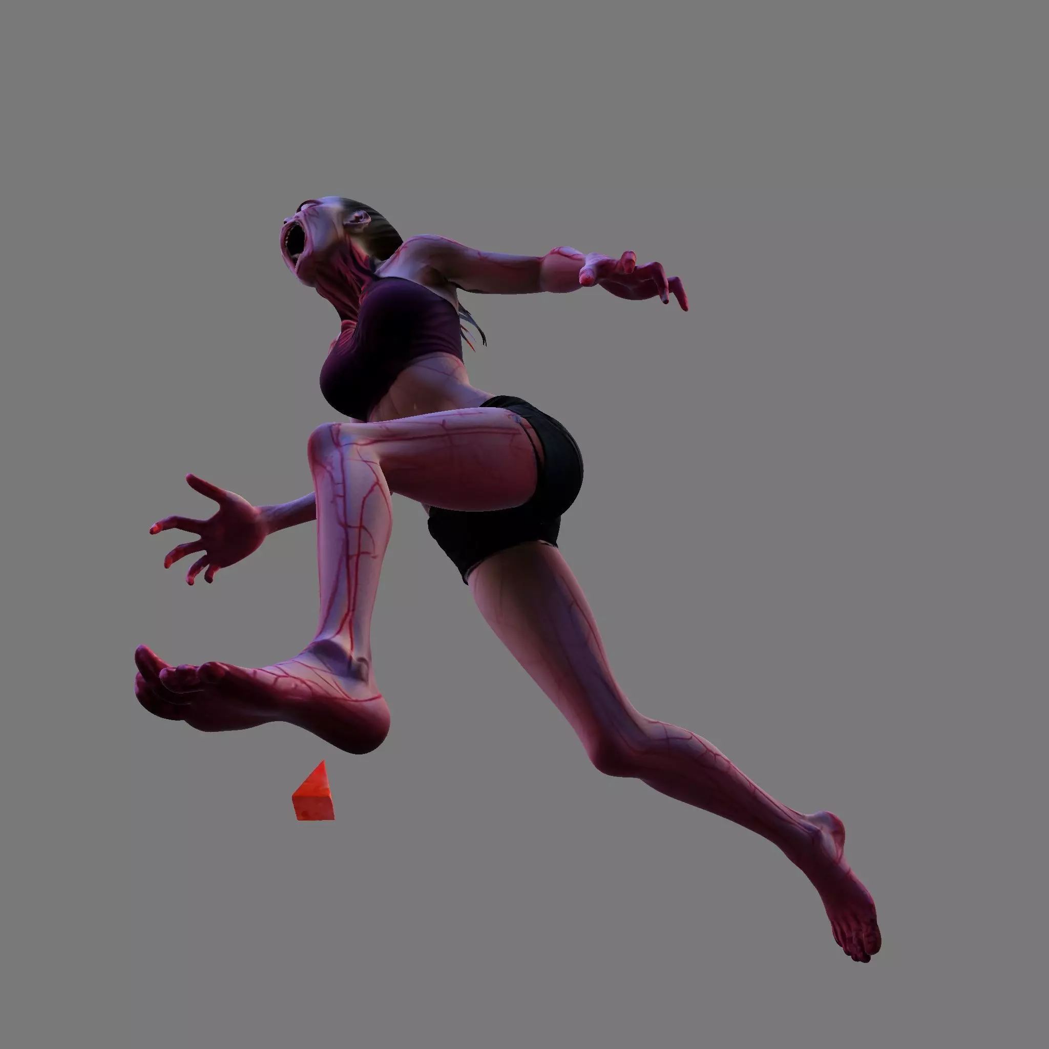 Cursed Sprinter Stylized Horror Runner 3D Model 3D print model_16