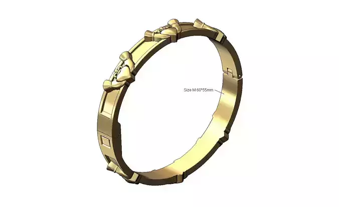 Claddagh heart crown flexture clasp bracelet 