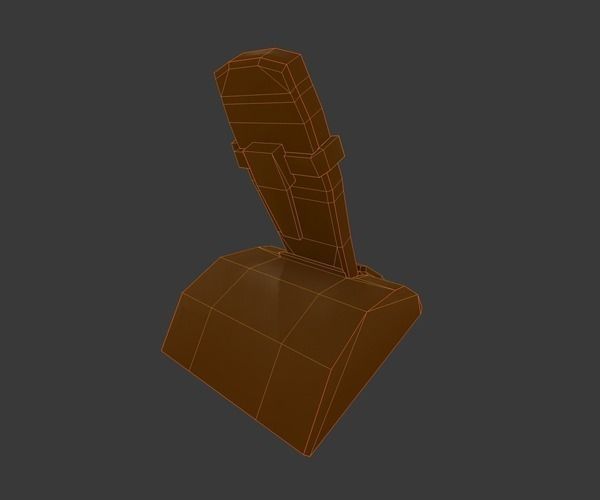 Wireless phone low-poly  Low-poly 3D model_10