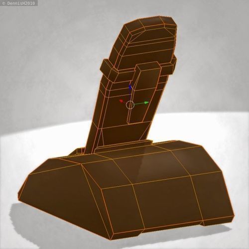 Wireless phone low-poly  Low-poly 3D model_8