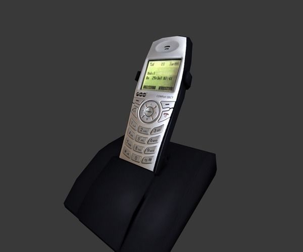 Wireless phone low-poly  Low-poly 3D model_11