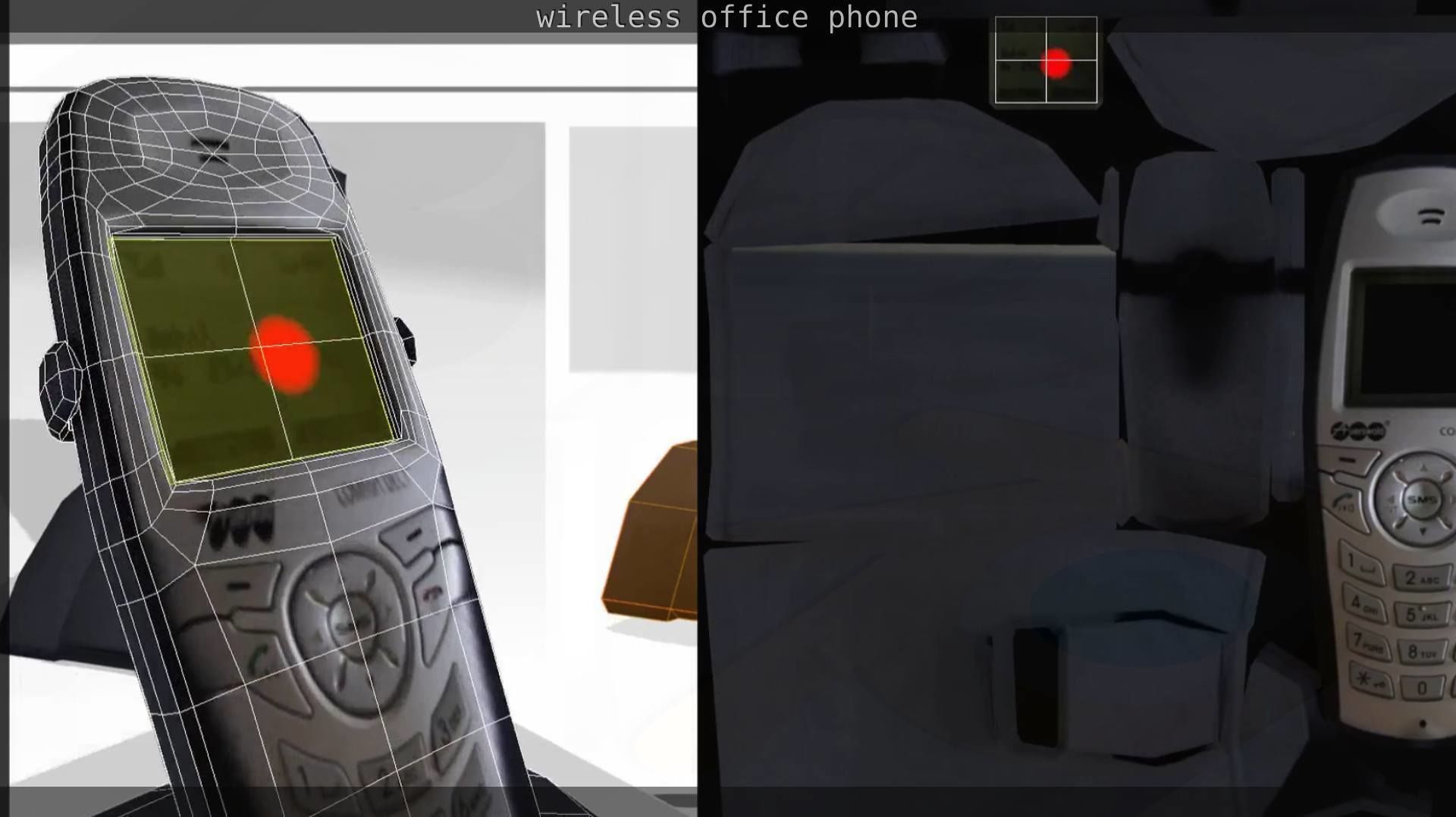 Wireless phone low-poly  Low-poly 3D model_30