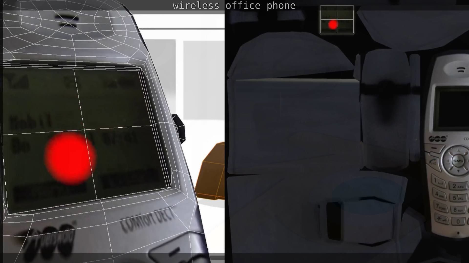 Wireless phone low-poly  Low-poly 3D model_31