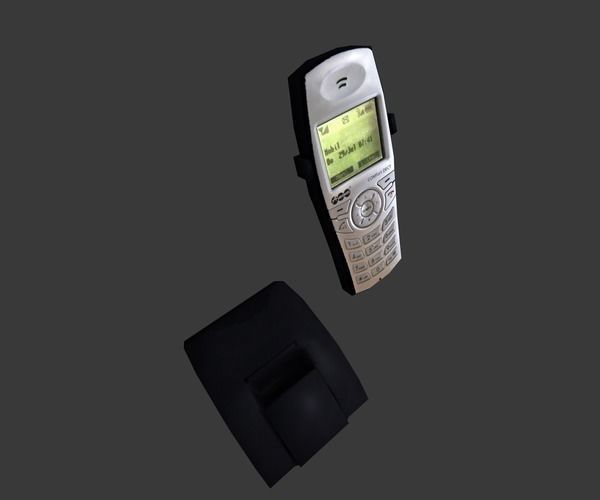 Wireless phone low-poly  Low-poly 3D model_7
