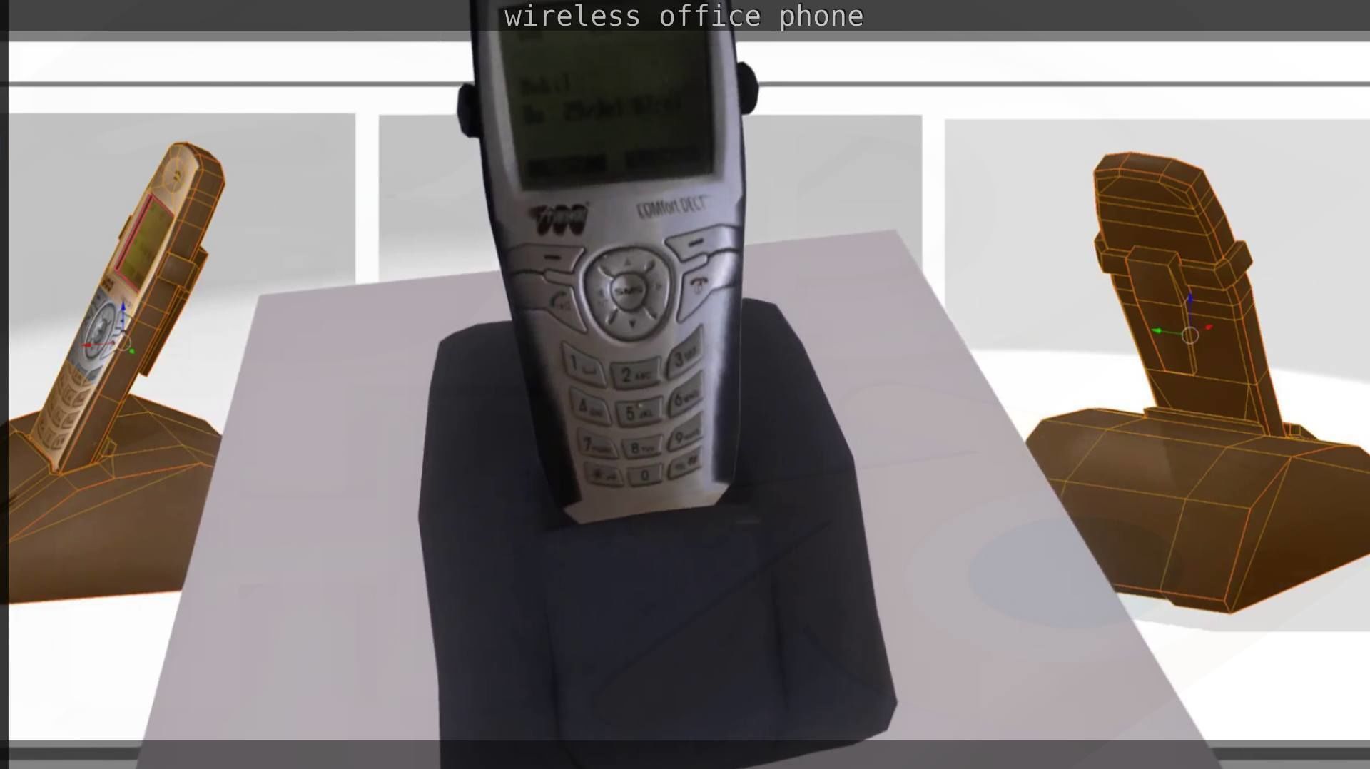 Wireless phone low-poly  Low-poly 3D model_60