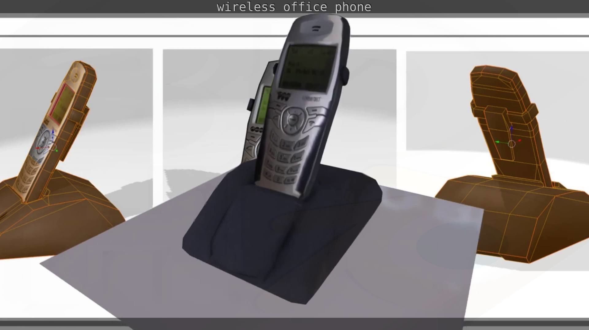 Wireless phone low-poly  Low-poly 3D model_12