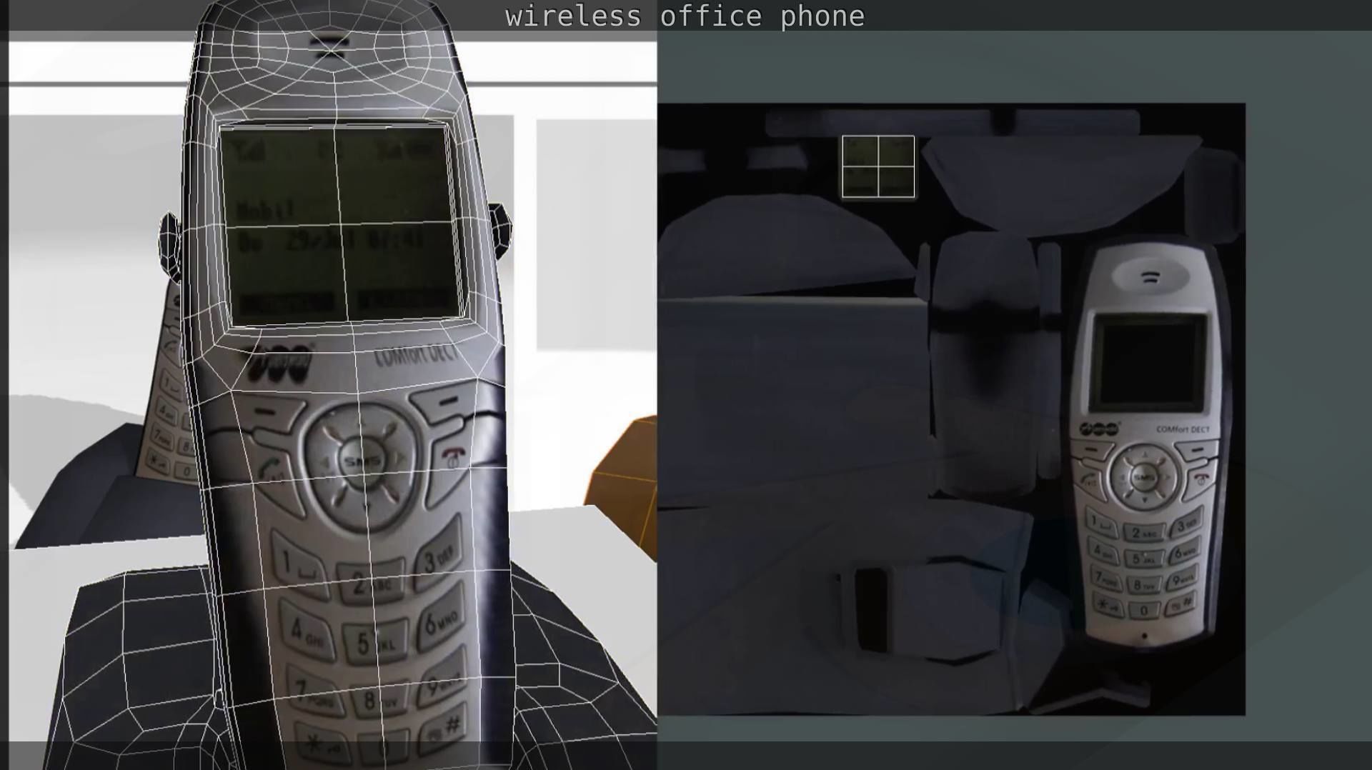 Wireless phone low-poly  Low-poly 3D model_38