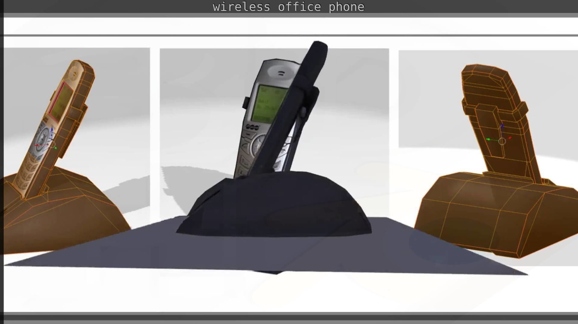 Wireless phone low-poly  Low-poly 3D model_57