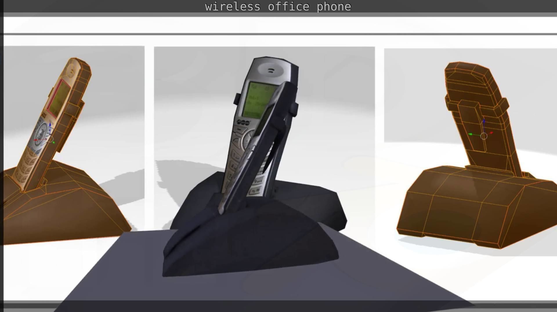 Wireless phone low-poly  Low-poly 3D model_20
