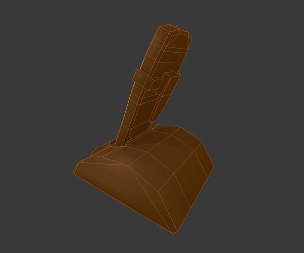 Wireless phone low-poly  Low-poly 3D model_6