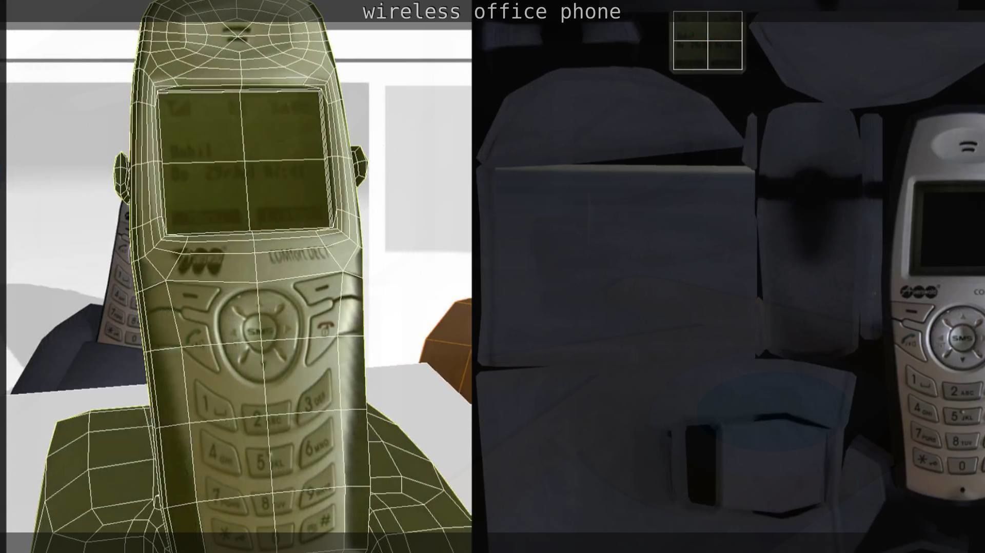 Wireless phone low-poly  Low-poly 3D model_35