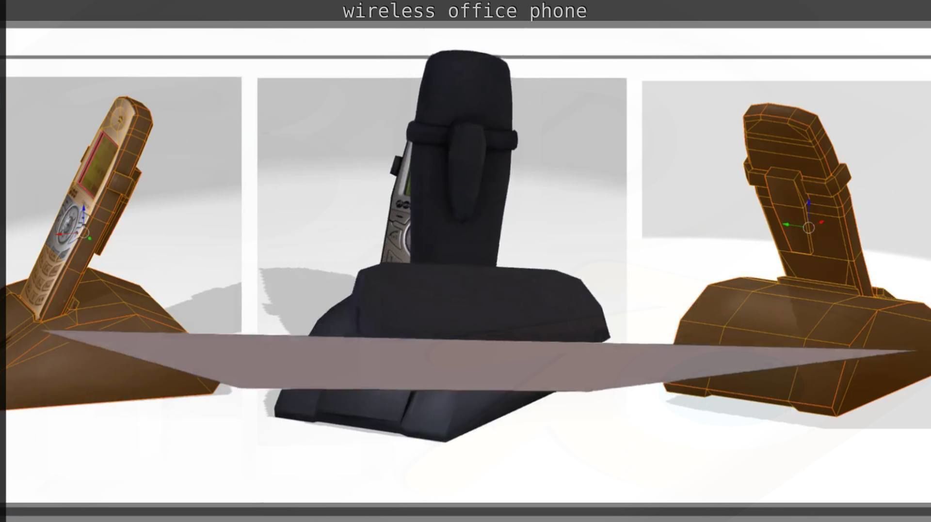 Wireless phone low-poly  Low-poly 3D model_56