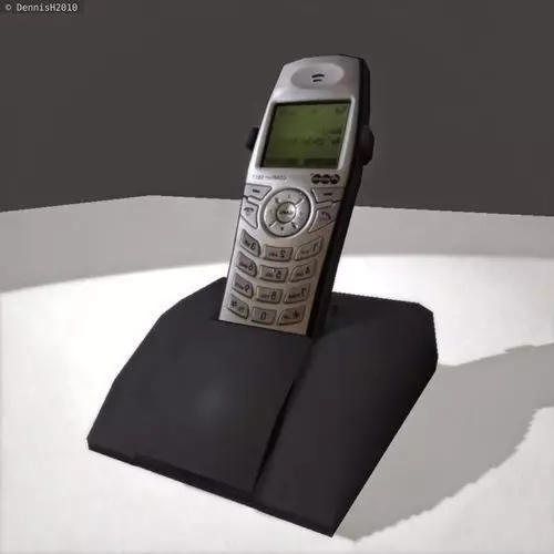 Wireless phone low-poly  Low-poly 3D model_0