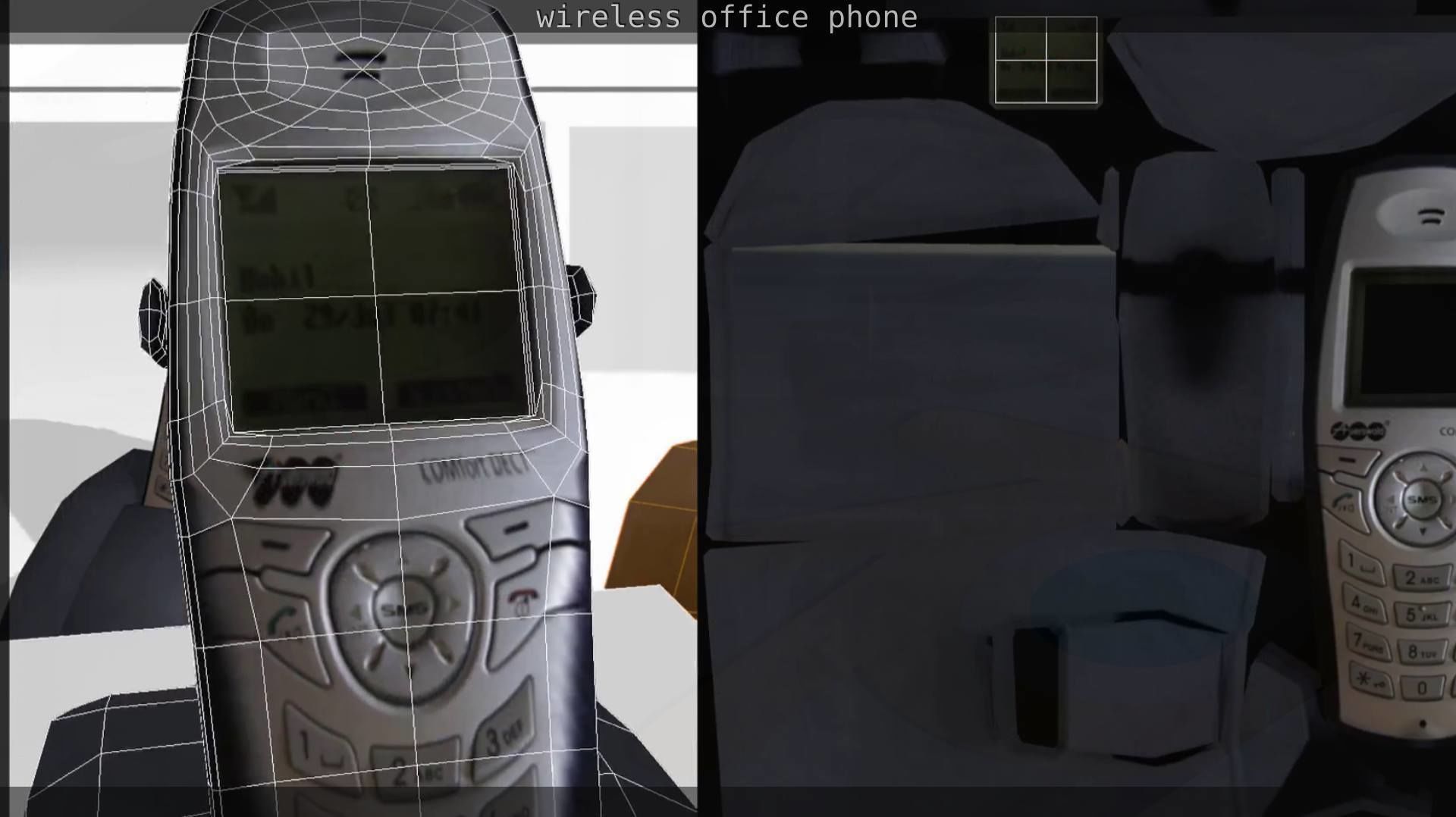 Wireless phone low-poly  Low-poly 3D model_33