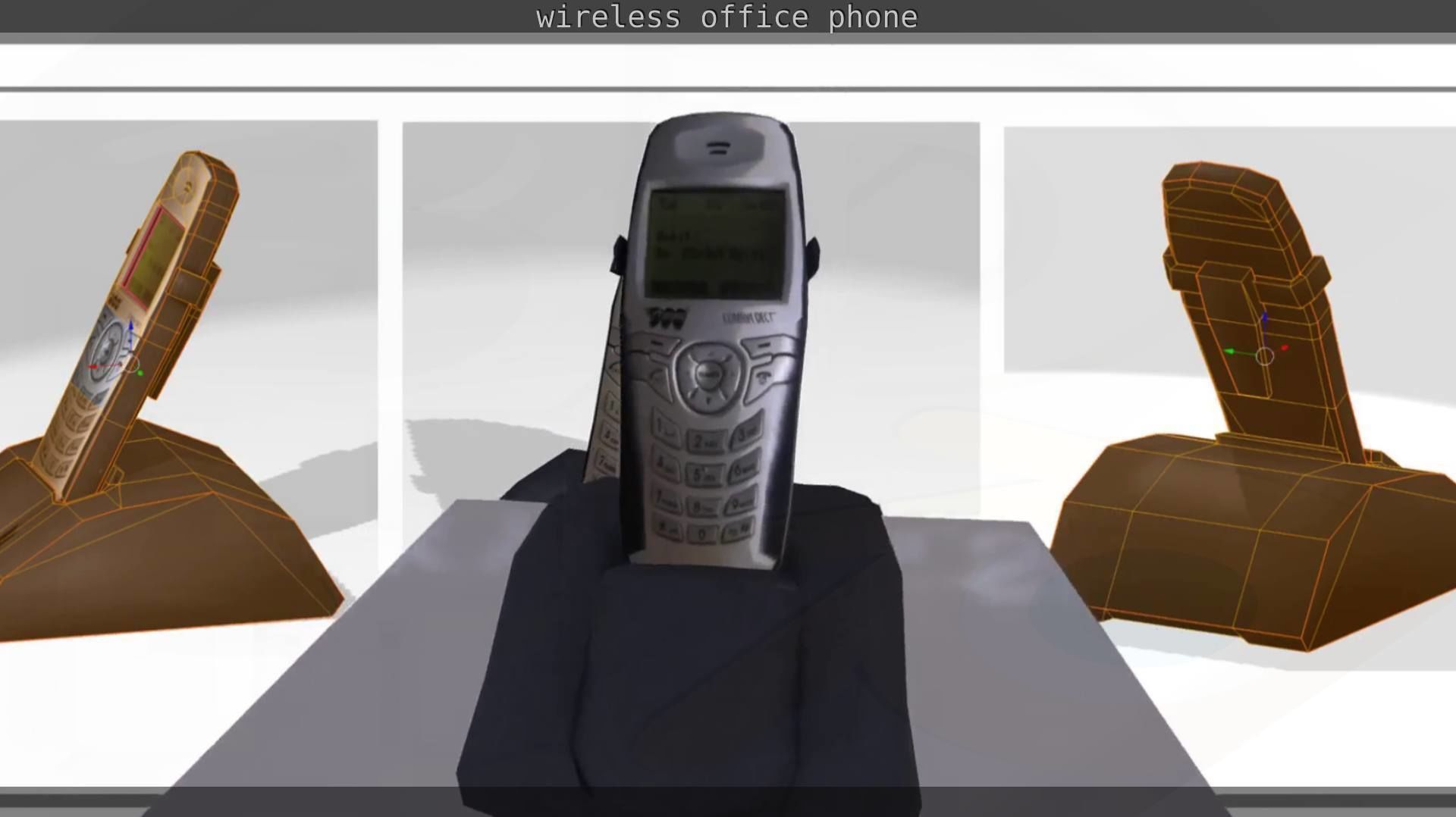Wireless phone low-poly  Low-poly 3D model_13