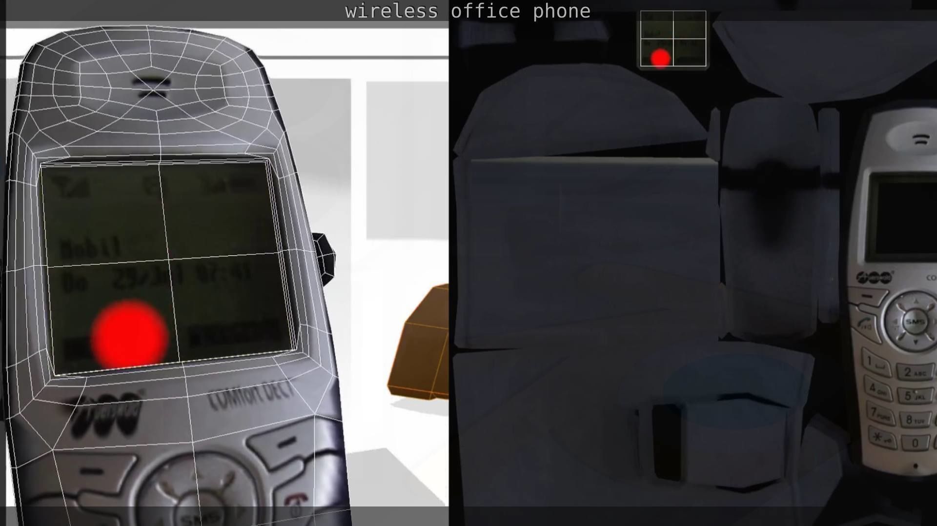 Wireless phone low-poly  Low-poly 3D model_32