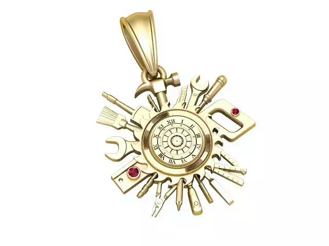 CLOCK PENDANT 3D PRINTABLE MODEL 