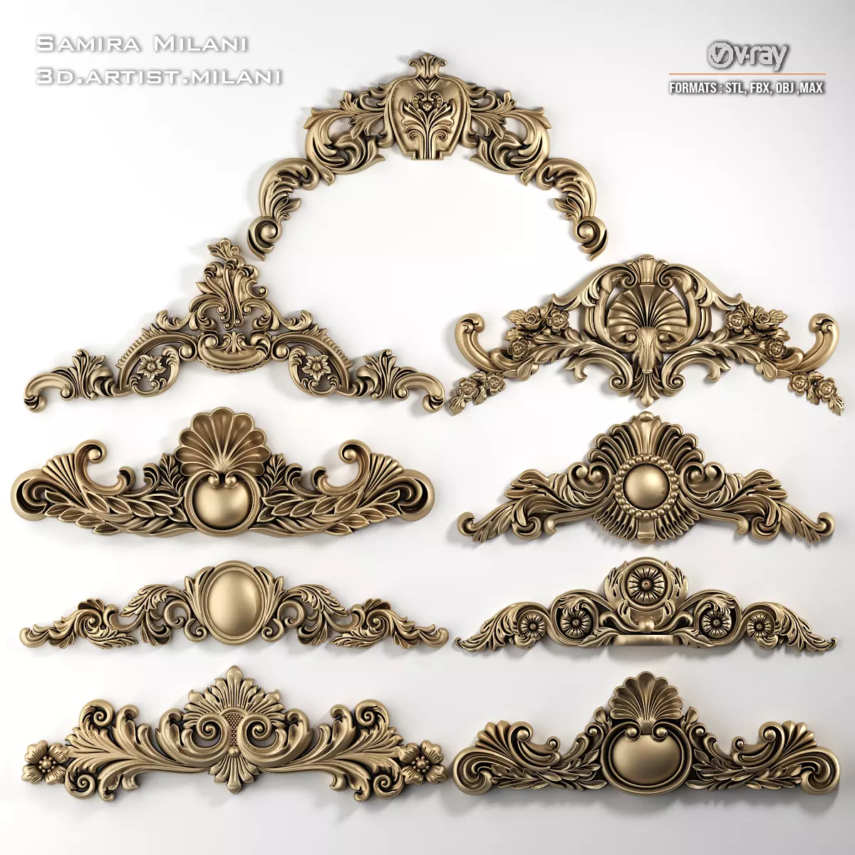 Ornament Pack 1 3D model_2