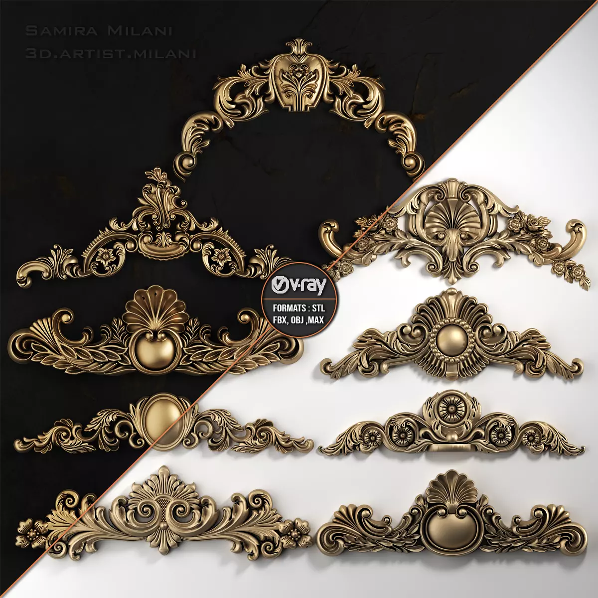 Ornament Pack 1 3D model_0