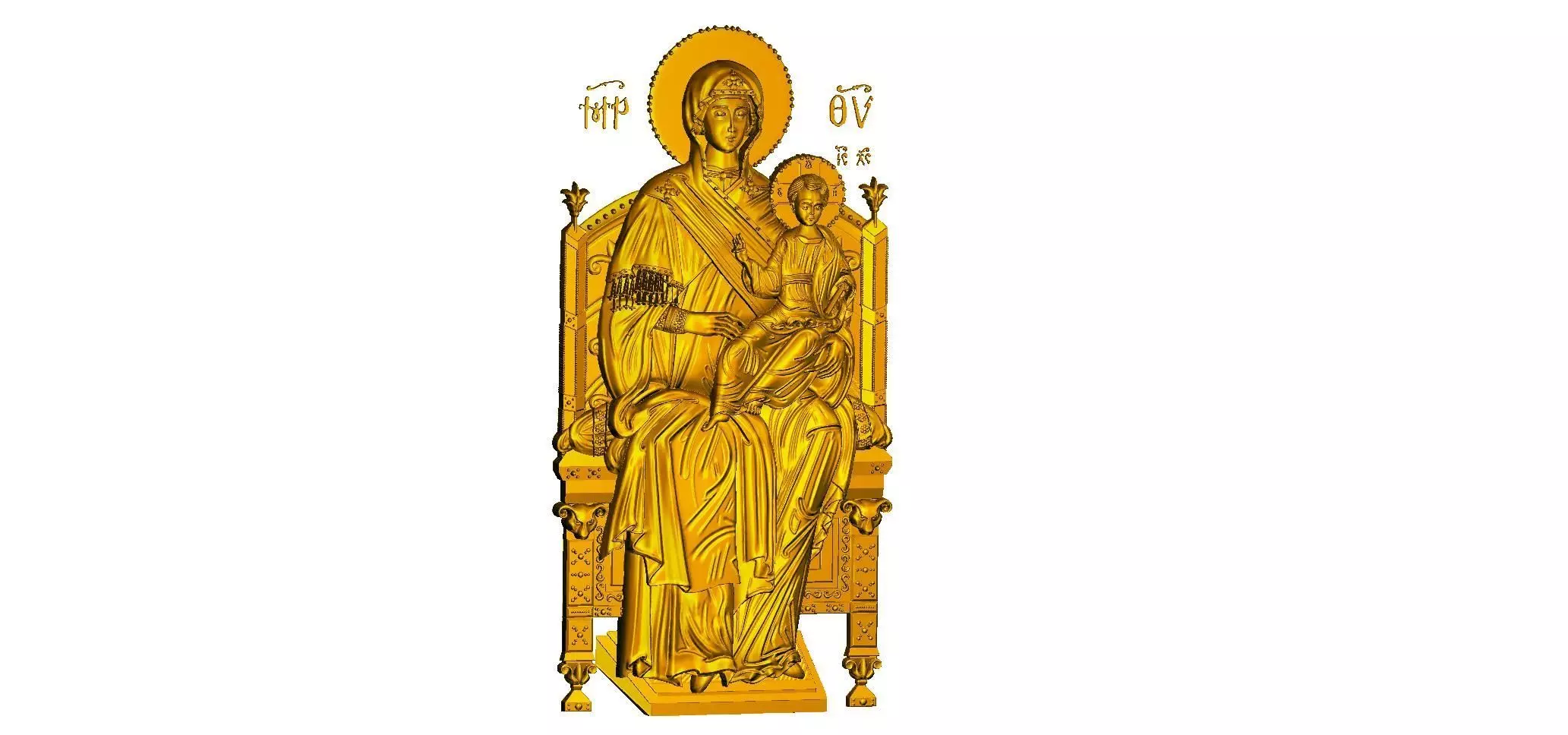 Holy Mother and Christ-HD 3D print model_0