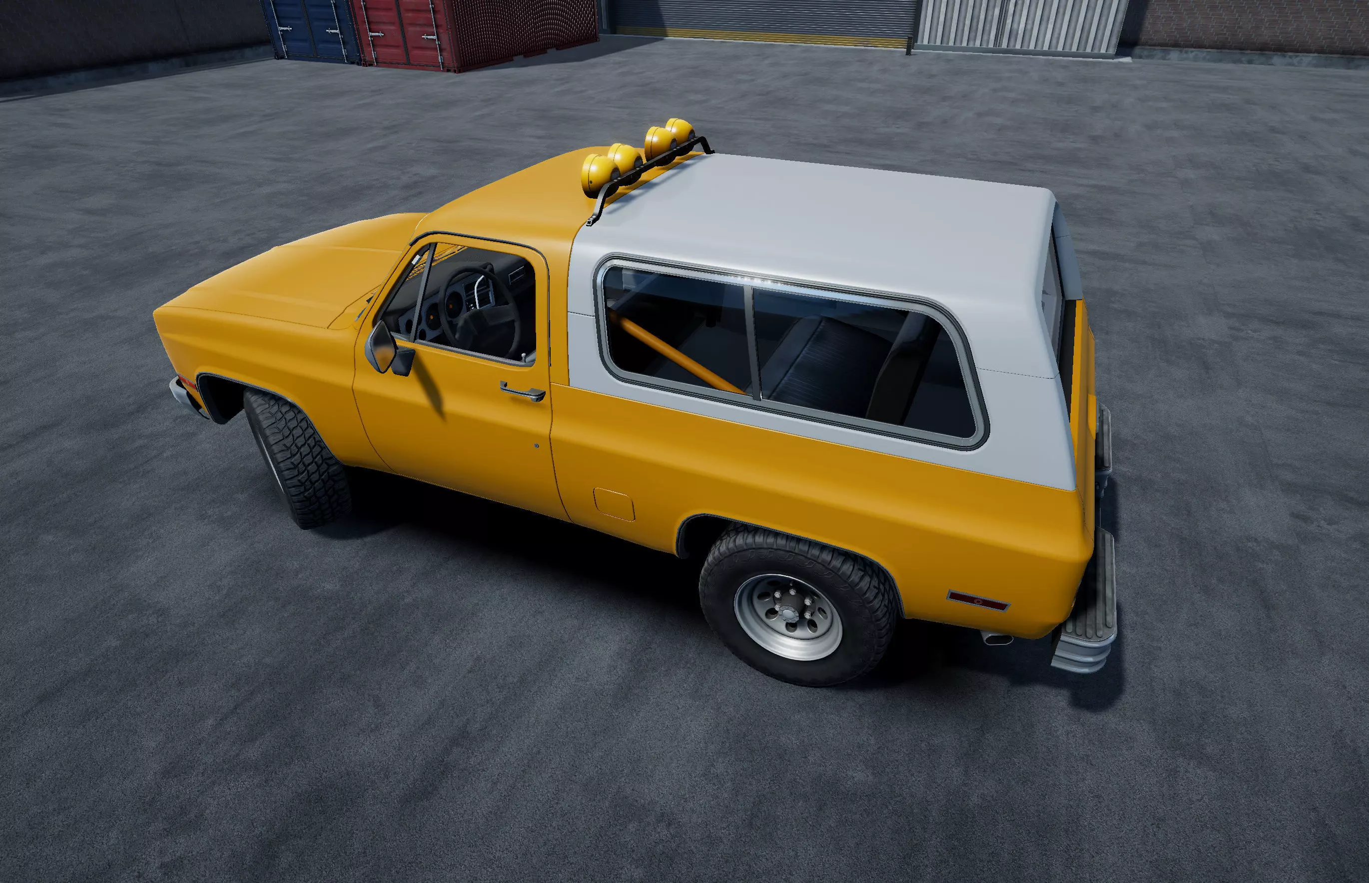 Offroad car with industrial environment unity asset Low-poly 3D model_3