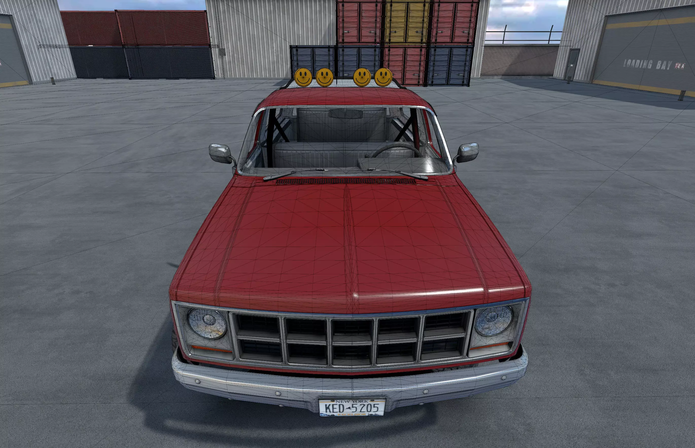 Offroad car with industrial environment unity asset Low-poly 3D model_18