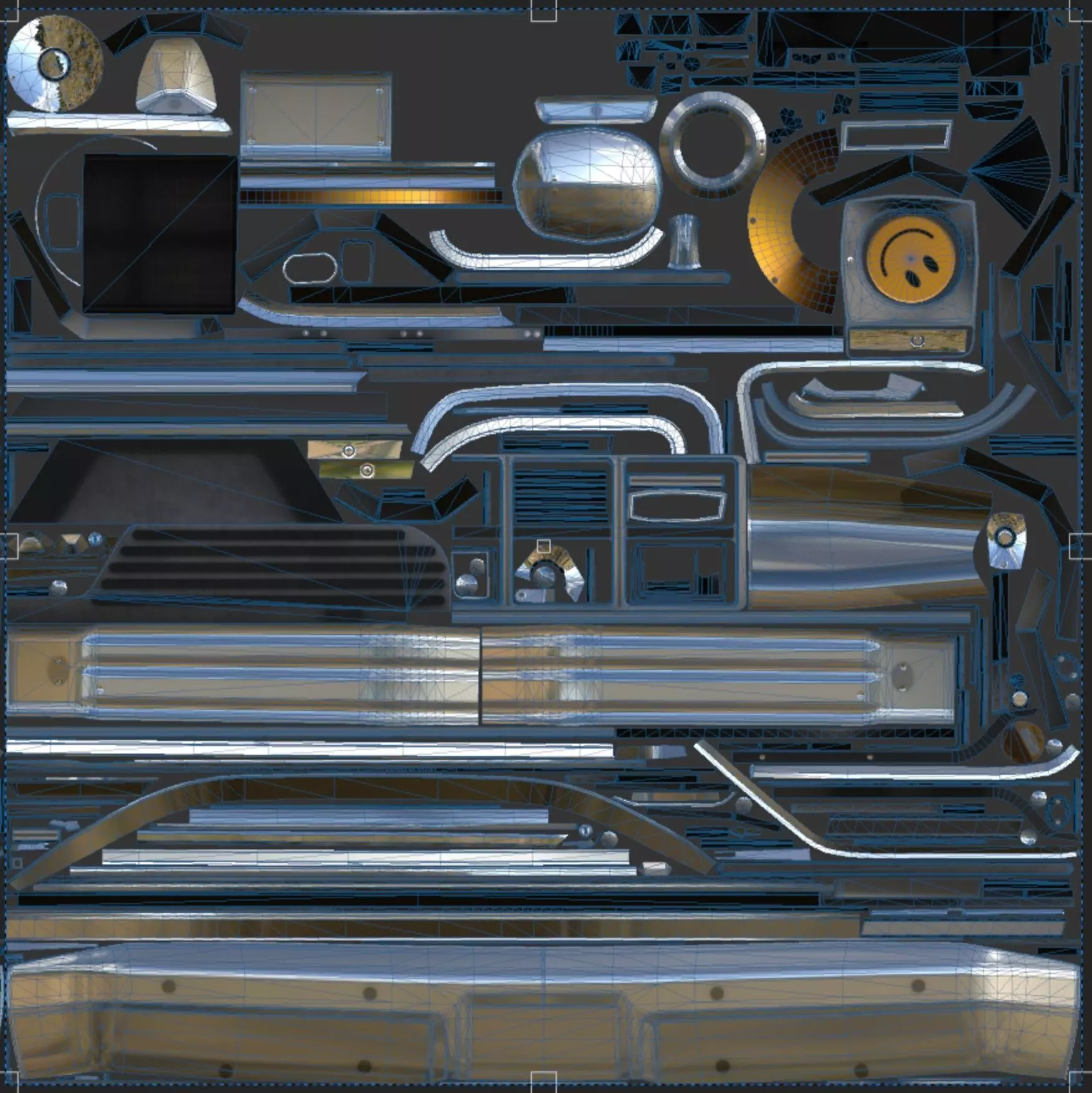 Offroad car with industrial environment unity asset Low-poly 3D model_26