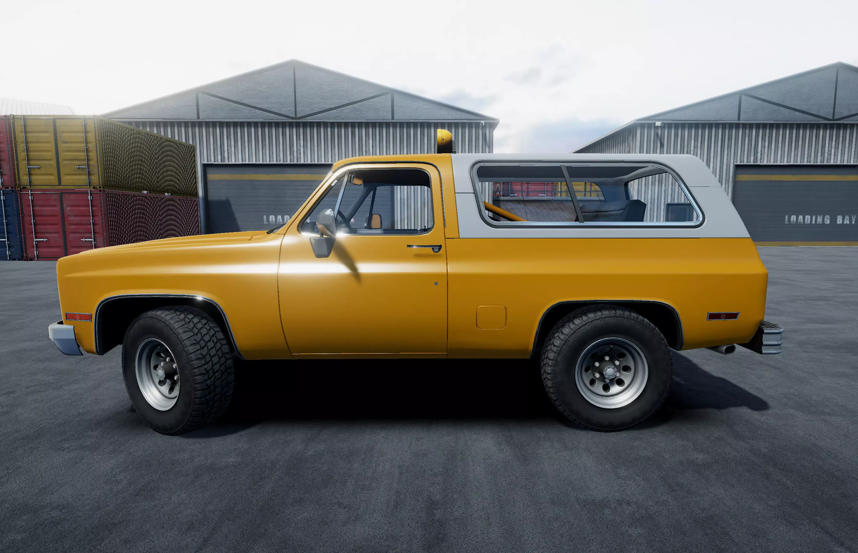 Offroad car with industrial environment unity asset Low-poly 3D model_4