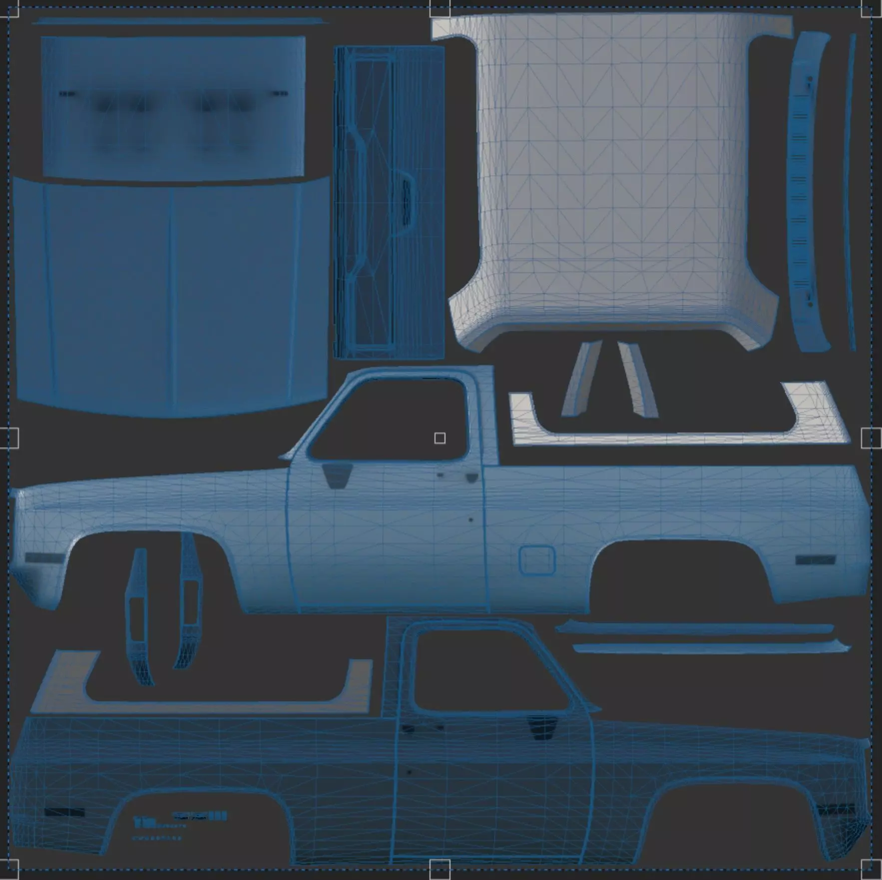 Offroad car with industrial environment unity asset Low-poly 3D model_25