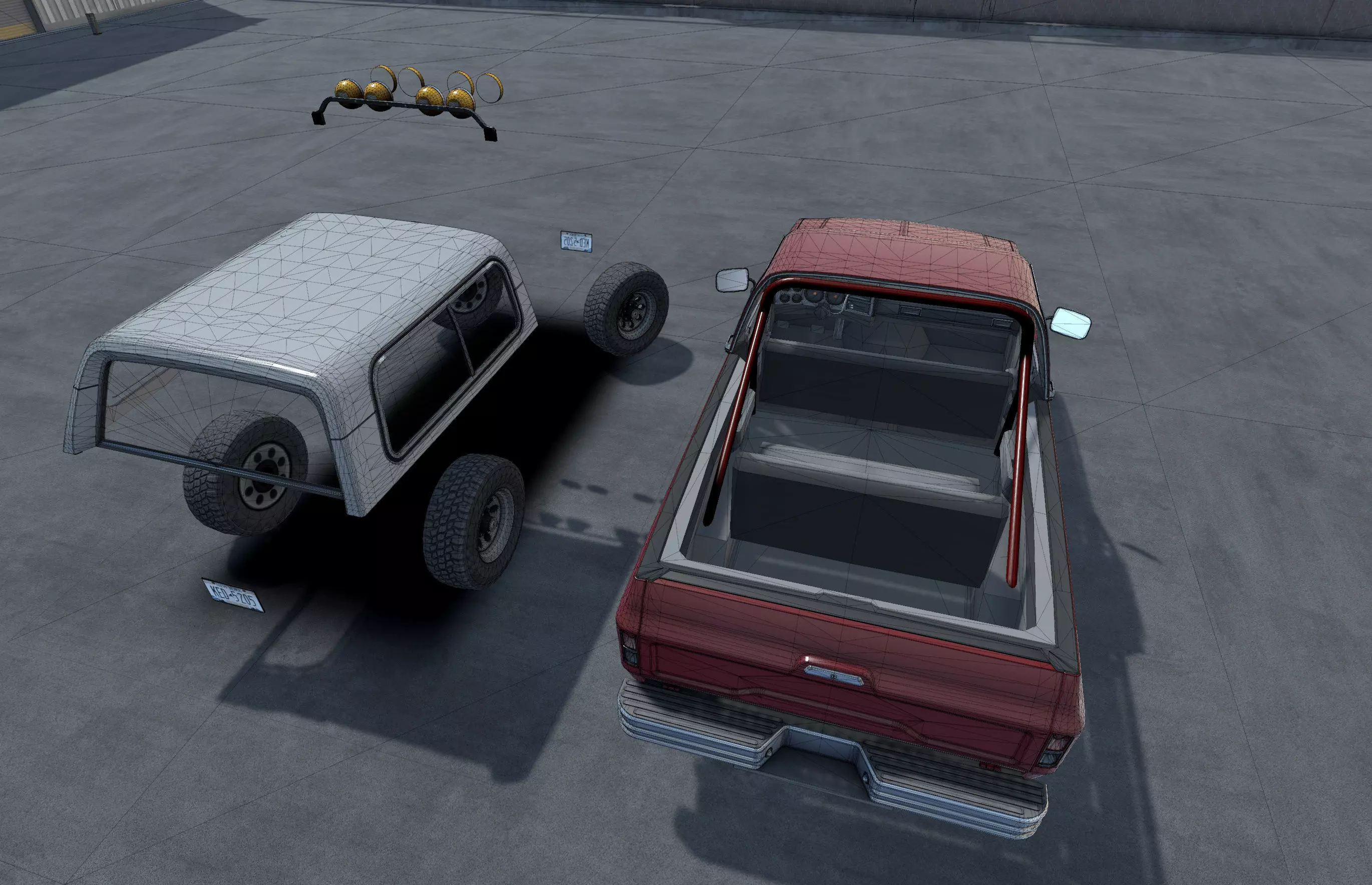 Offroad car with industrial environment unity asset Low-poly 3D model_24