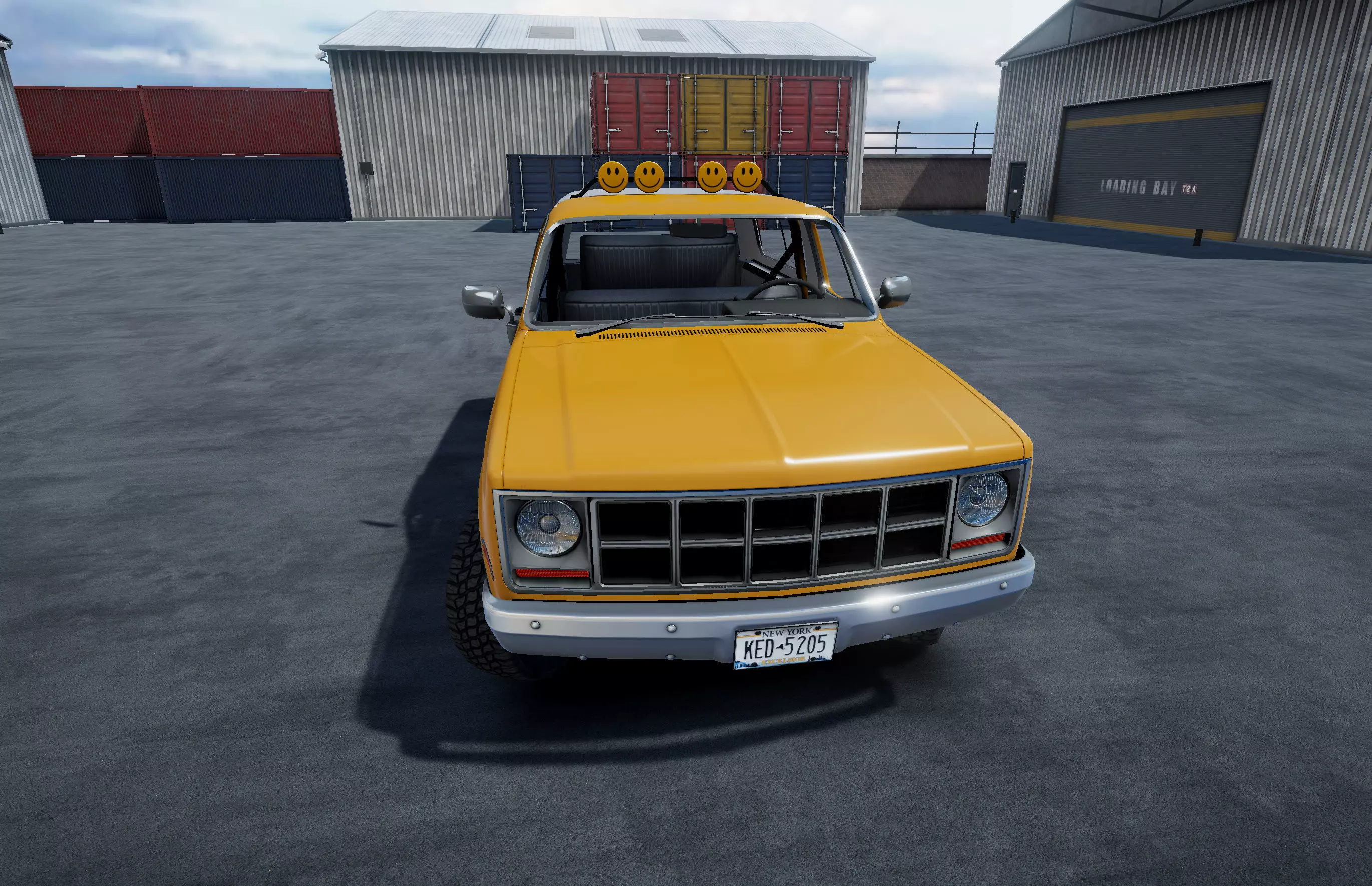 Offroad car with industrial environment unity asset Low-poly 3D model_7