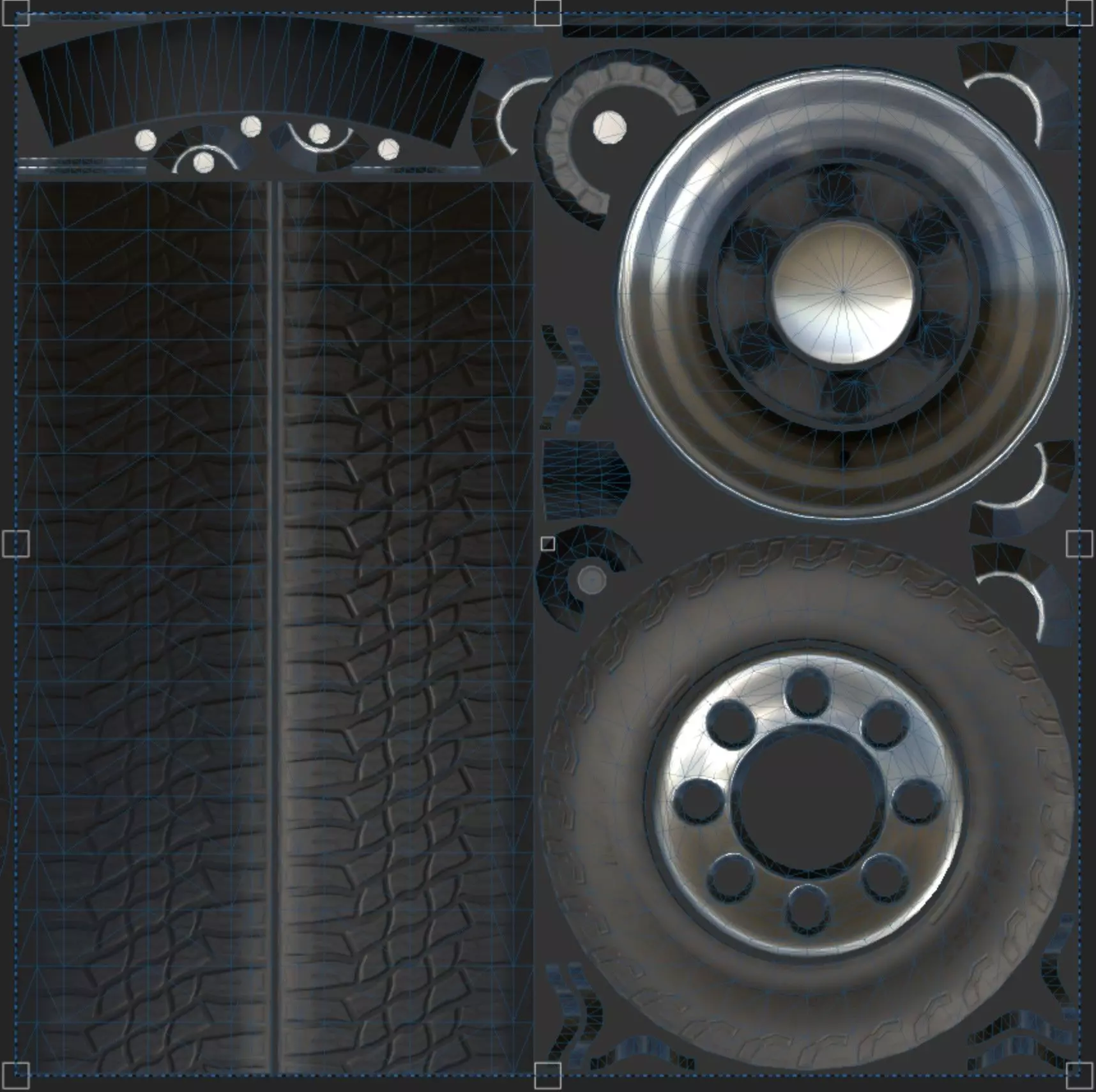 Offroad car with industrial environment unity asset Low-poly 3D model_28