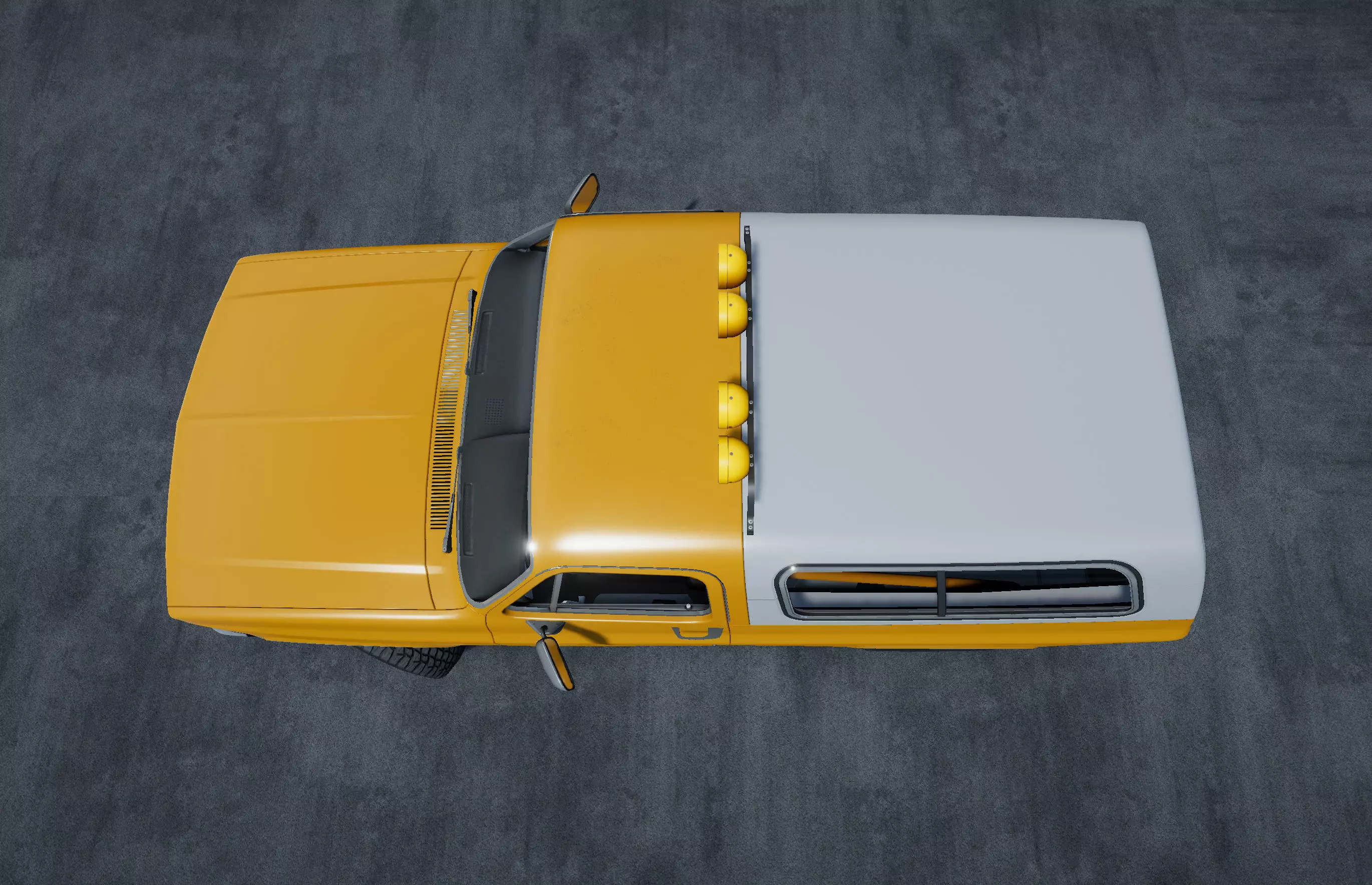 Offroad car with industrial environment unity asset Low-poly 3D model_5