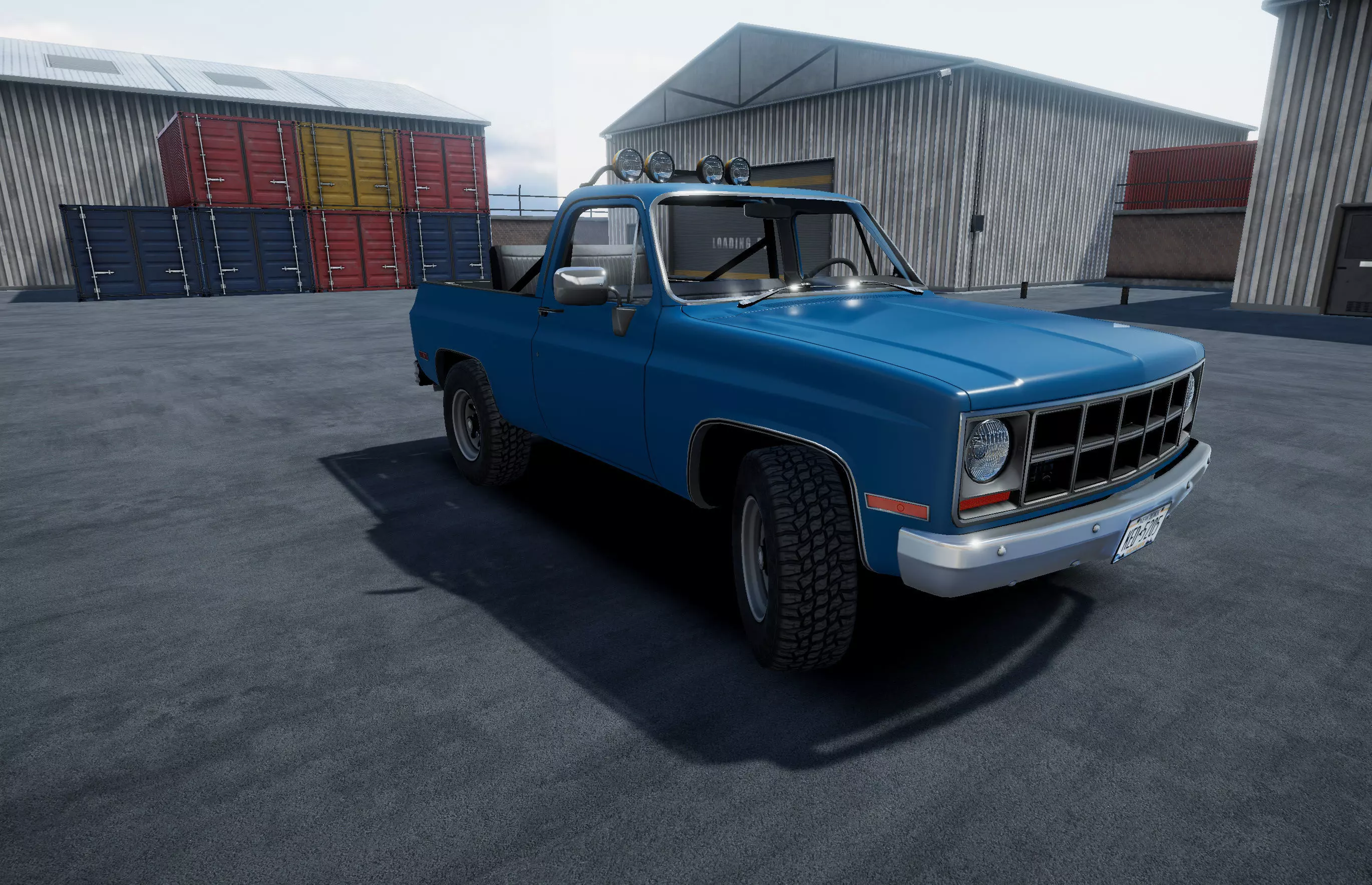 Offroad car with industrial environment unity asset Low-poly 3D model_12