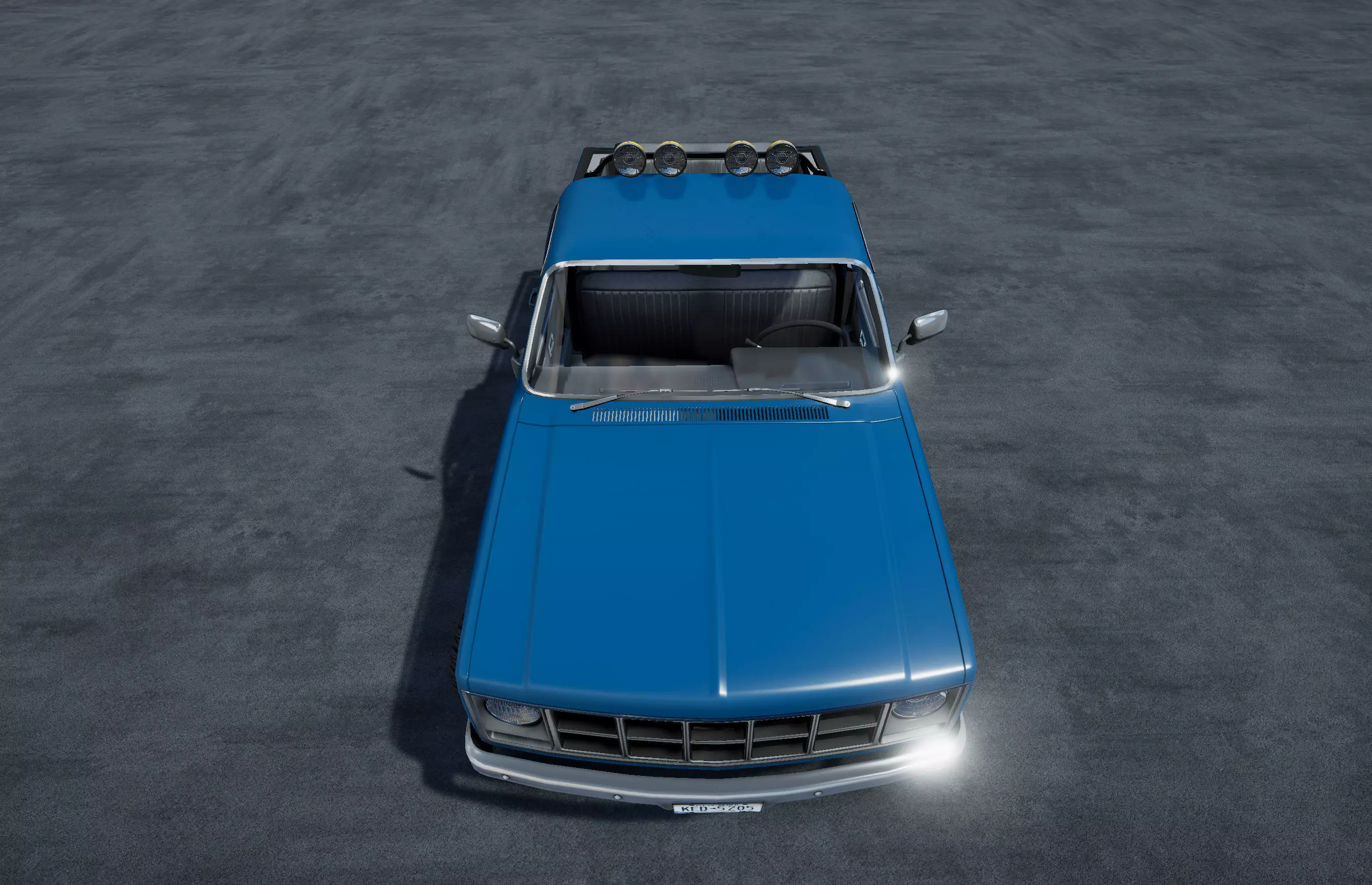 Offroad car with industrial environment unity asset Low-poly 3D model_13