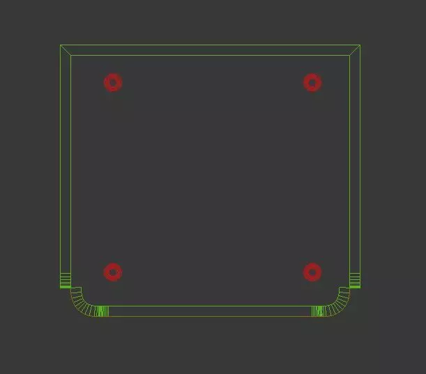 side table marble top Free low-poly 3D model_5