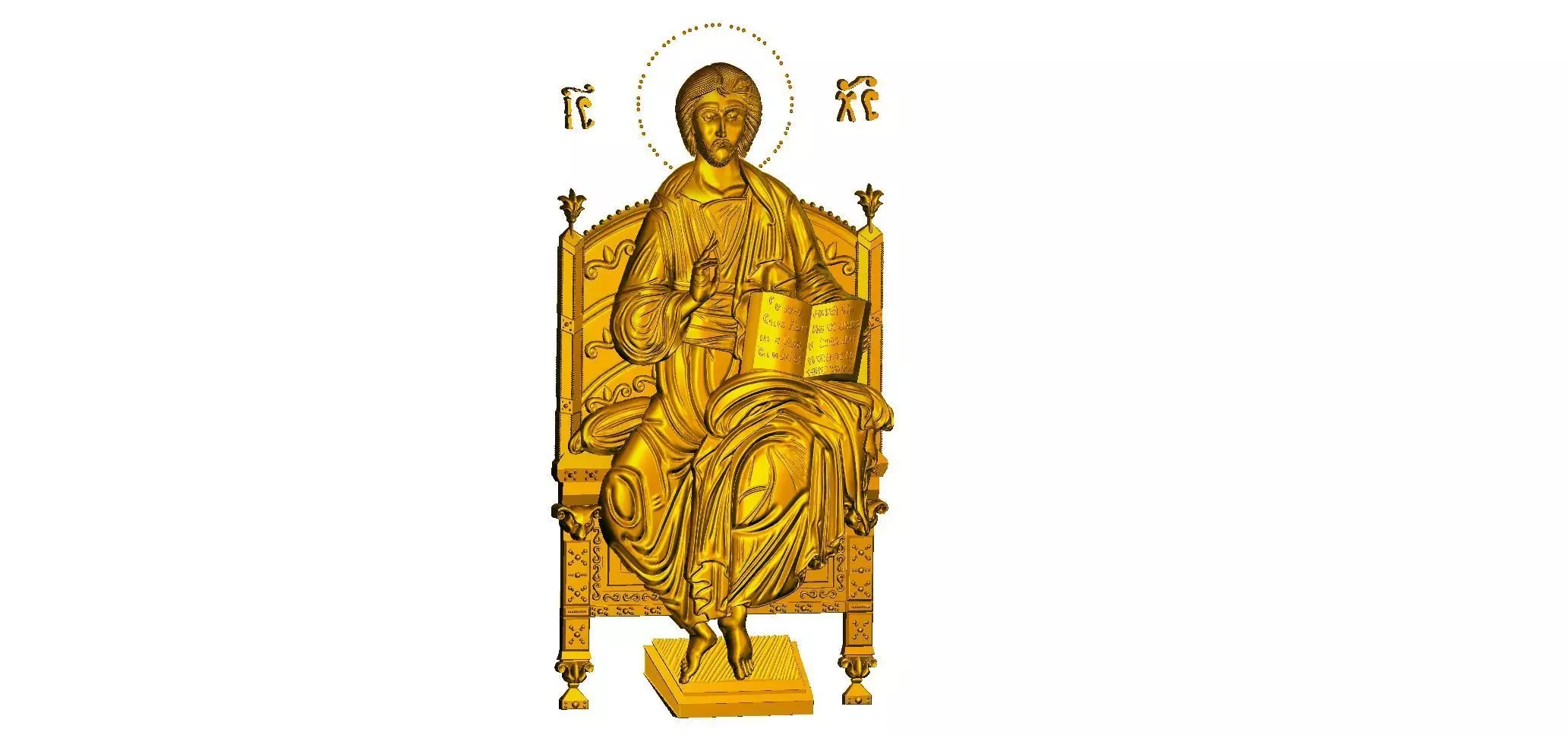 Jesus Enthroned 3D print model_0