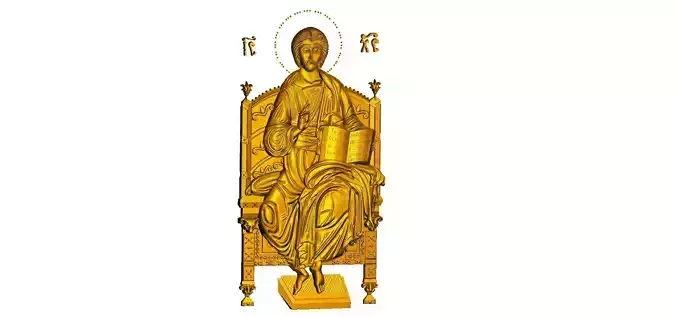 Jesus Enthroned 3D print model