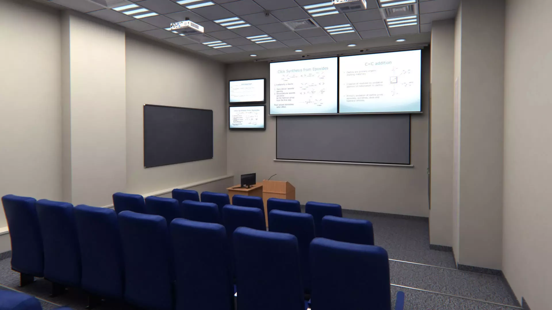 Presentation Room Auditorium Low-poly 3D model