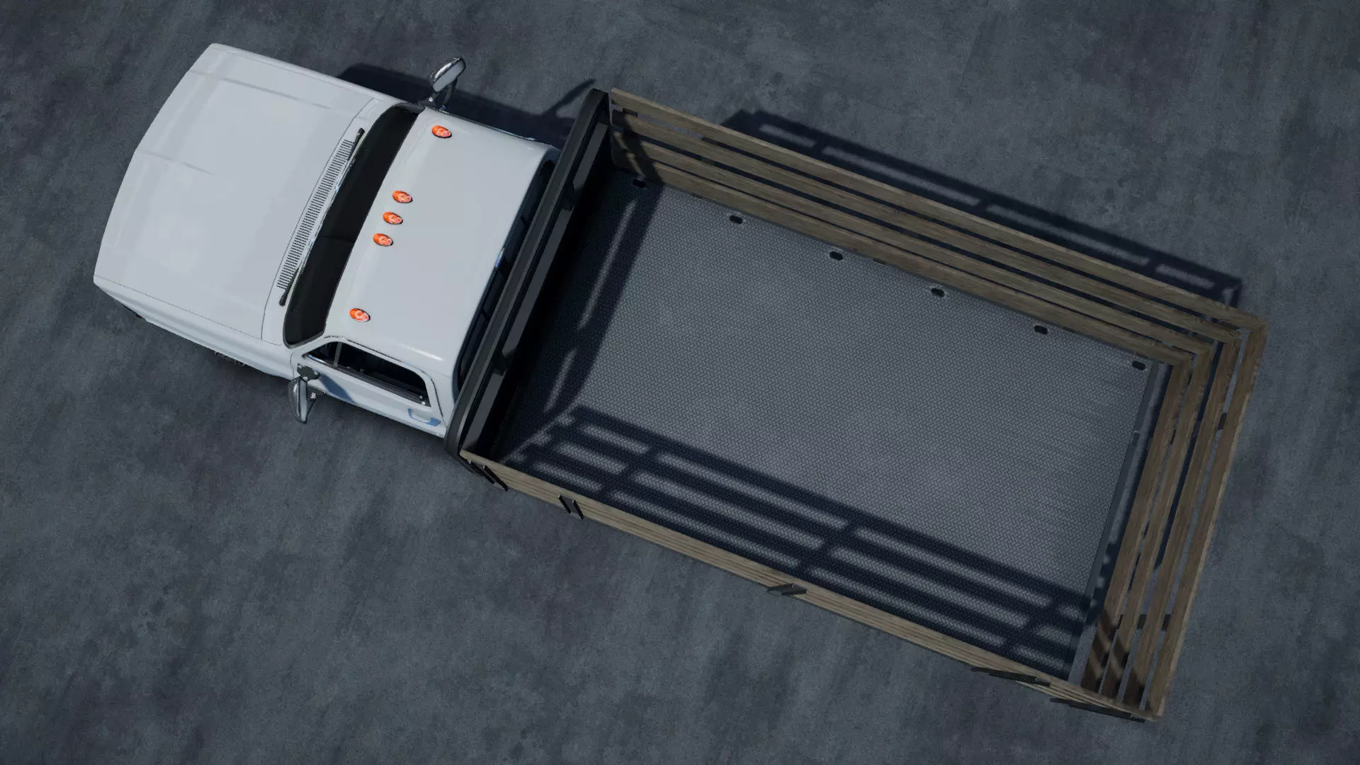 Stack farmer pickup truck unity asset Low-poly 3D model_3