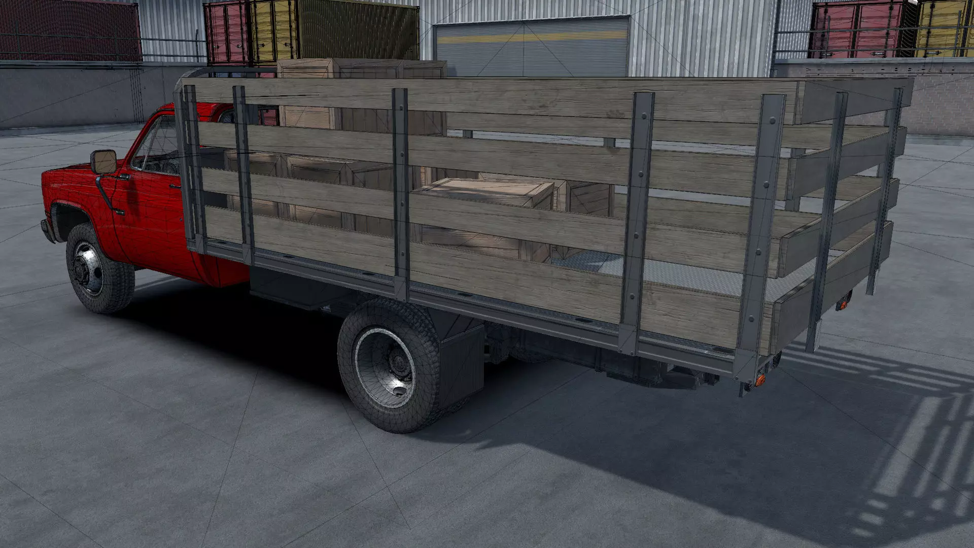 Stack farmer pickup truck unity asset Low-poly 3D model_16