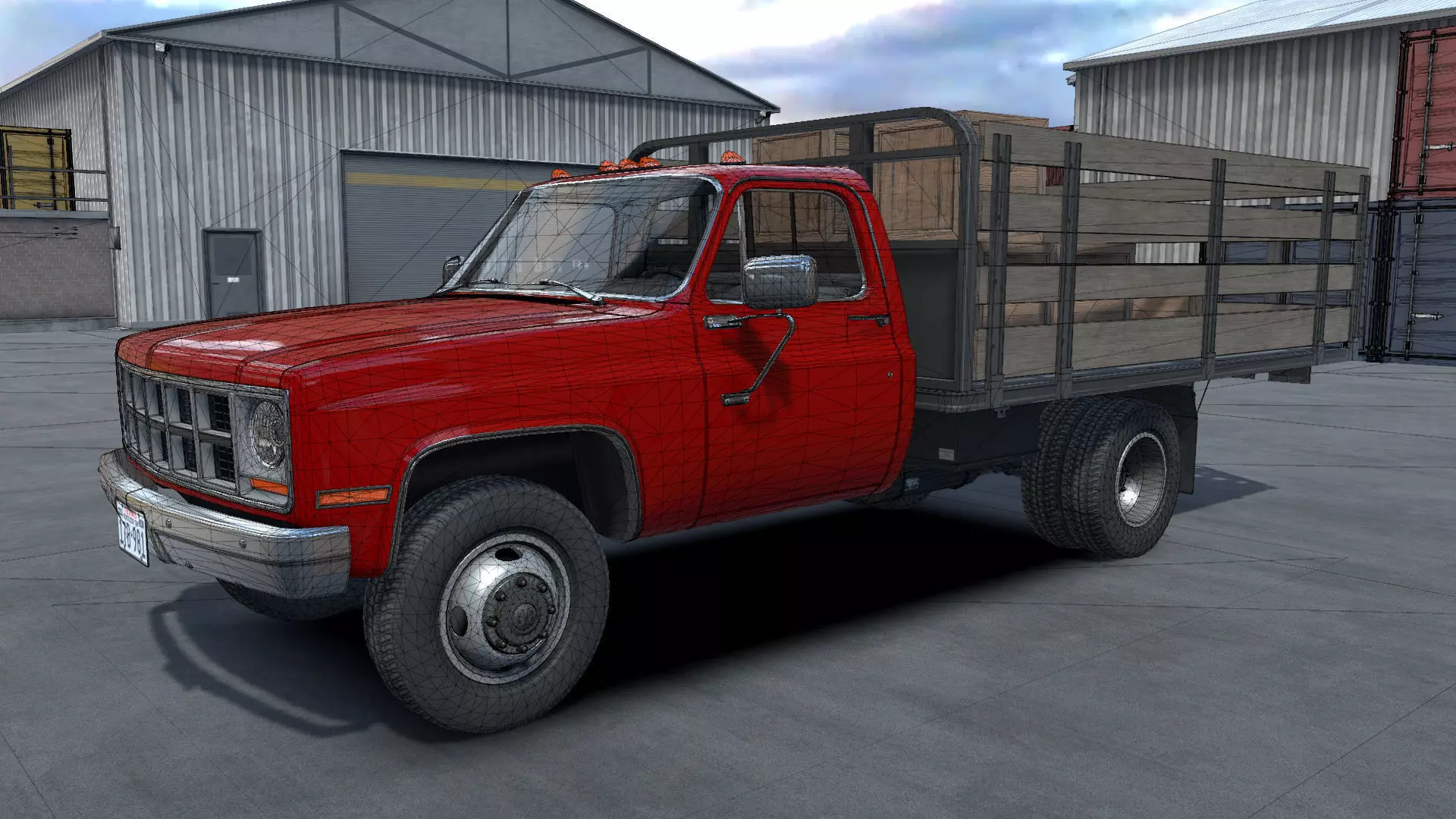 Stack farmer pickup truck unity asset Low-poly 3D model_15