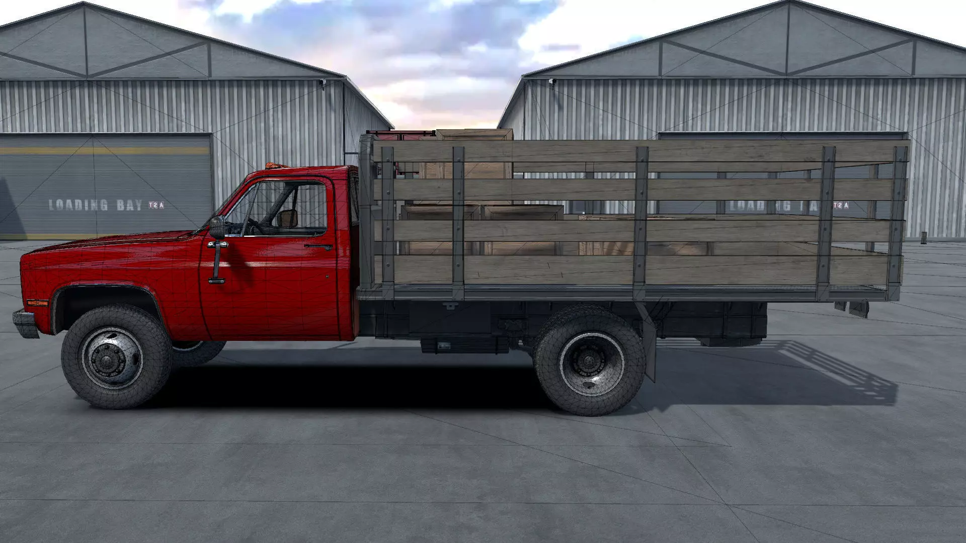 Stack farmer pickup truck unity asset Low-poly 3D model_18