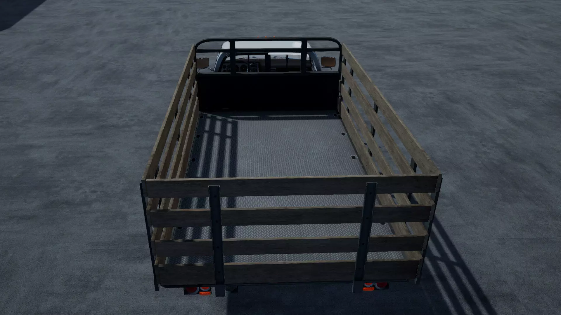 Stack farmer pickup truck unity asset Low-poly 3D model_7