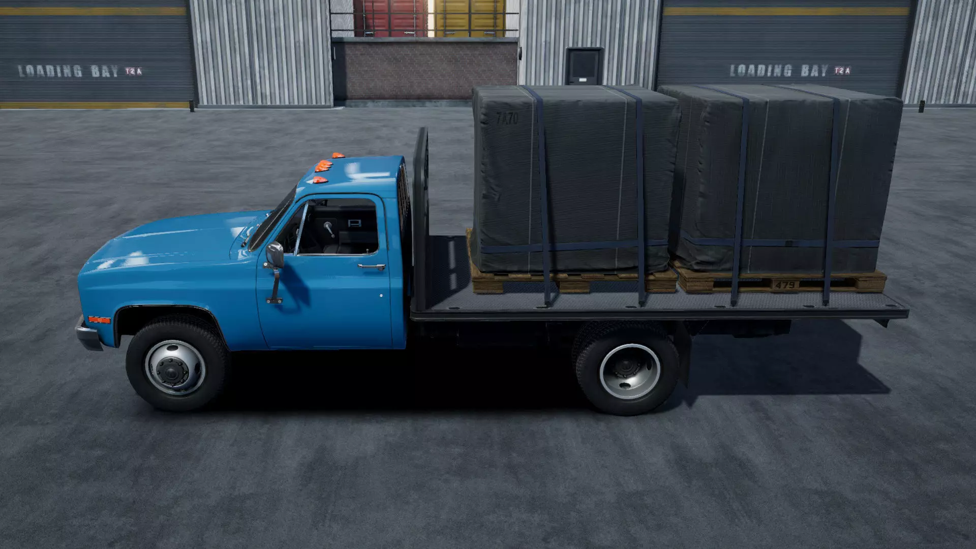 Stack farmer pickup truck unity asset Low-poly 3D model_10