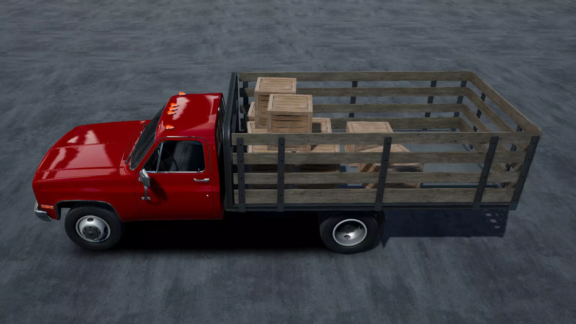 Stack farmer pickup truck unity asset Low-poly 3D model_13